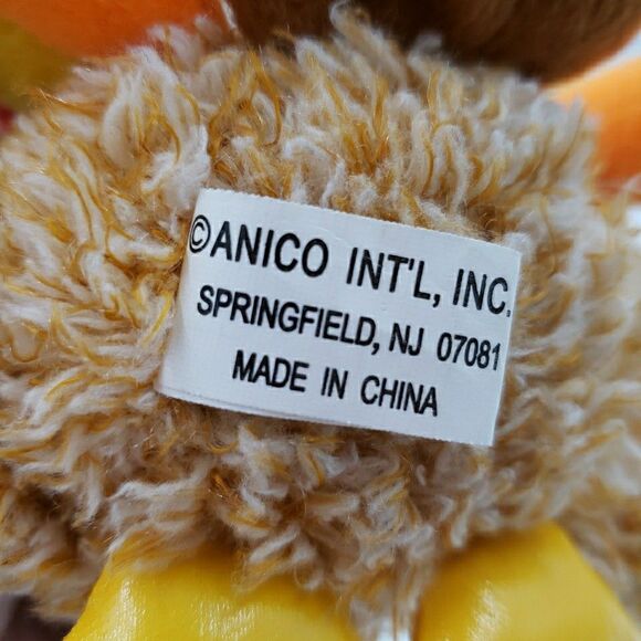 Vtg Anico Plush Stuffed Animal Turkey PAIR Colorful Soft Small 5” Thanksgiving - Picture 10 of 16